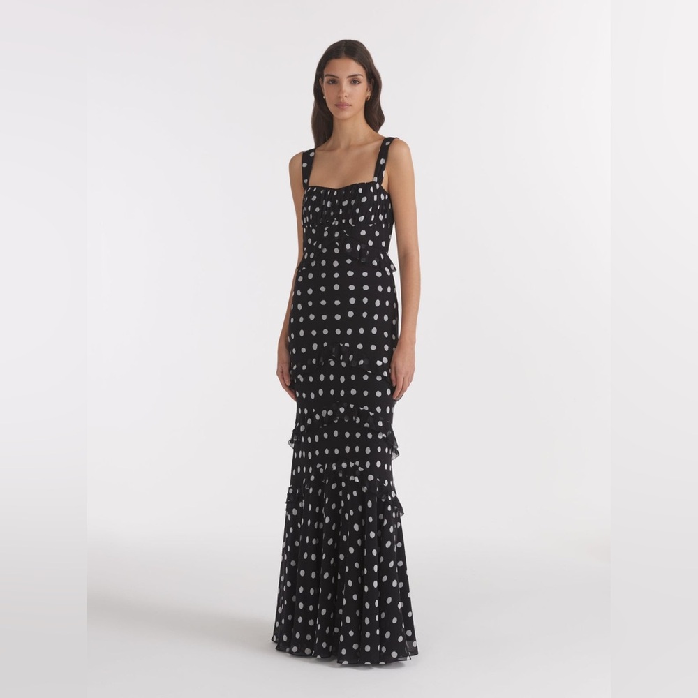 Saloni Chandra Dress in Mono Dot - Picture 3 of 11